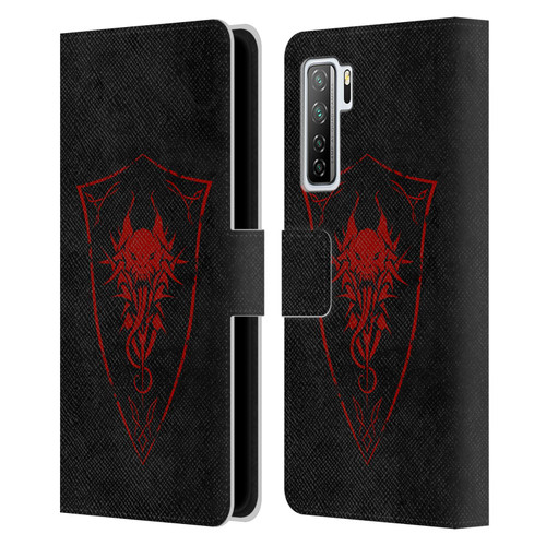 Christos Karapanos Shield Demon Leather Book Wallet Case Cover For Huawei Nova 7 SE/P40 Lite 5G