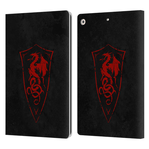 Christos Karapanos Shield Dragon Leather Book Wallet Case Cover For Apple iPad 10.2 2019/2020/2021