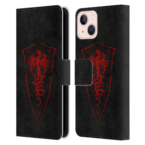 Christos Karapanos Shield Phoenix Leather Book Wallet Case Cover For Apple iPhone 13