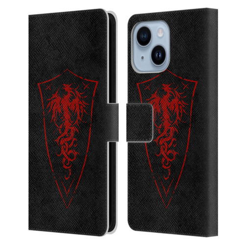 Christos Karapanos Shield Phoenix Leather Book Wallet Case Cover For Apple iPhone 14 Plus