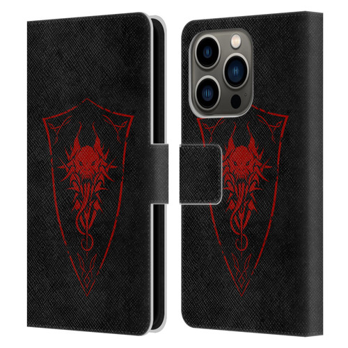 Christos Karapanos Shield Demon Leather Book Wallet Case Cover For Apple iPhone 14 Pro