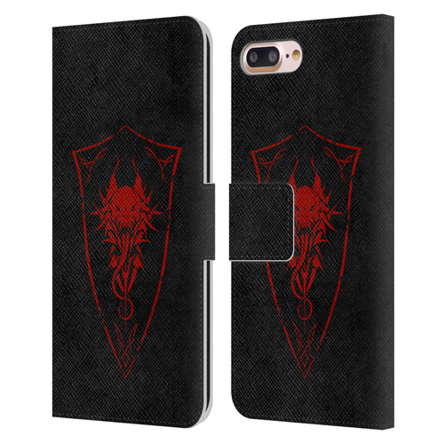 Christos Karapanos Shield Demon Leather Book Wallet Case Cover For Apple iPhone 7 Plus / iPhone 8 Plus