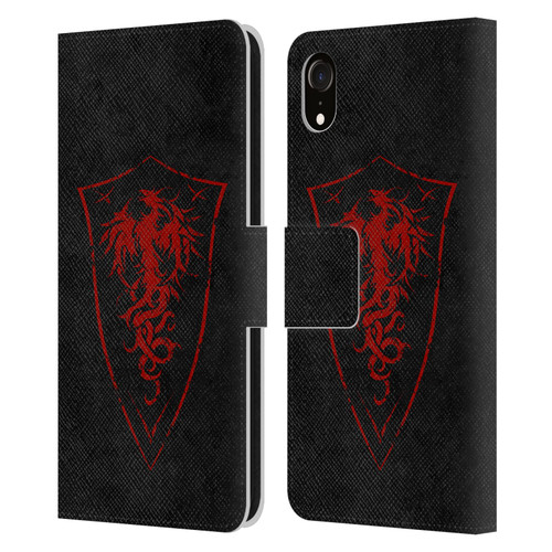 Christos Karapanos Shield Phoenix Leather Book Wallet Case Cover For Apple iPhone XR