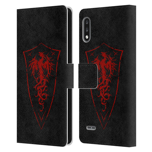 Christos Karapanos Shield Phoenix Leather Book Wallet Case Cover For LG K22