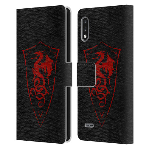 Christos Karapanos Shield Dragon Leather Book Wallet Case Cover For LG K22