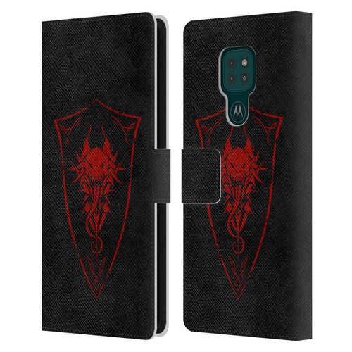 Christos Karapanos Shield Demon Leather Book Wallet Case Cover For Motorola Moto G9 Play