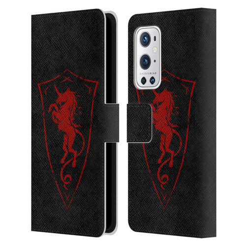 Christos Karapanos Shield Unicorn Leather Book Wallet Case Cover For OnePlus 9 Pro