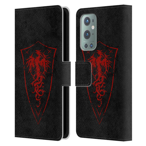 Christos Karapanos Shield Phoenix Leather Book Wallet Case Cover For OnePlus 9