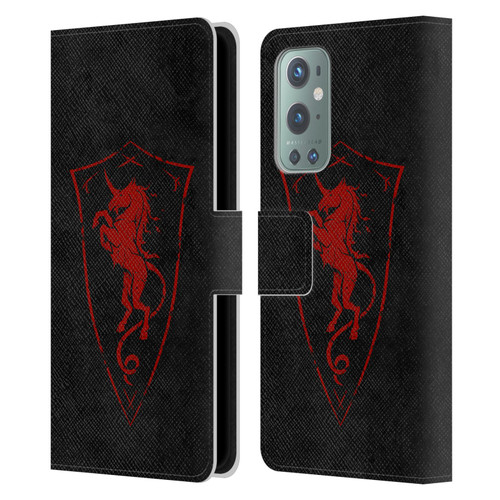Christos Karapanos Shield Unicorn Leather Book Wallet Case Cover For OnePlus 9