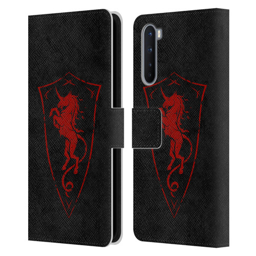 Christos Karapanos Shield Unicorn Leather Book Wallet Case Cover For OnePlus Nord 5G