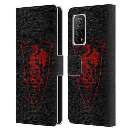 Christos Karapanos Shield Dragon Leather Book Wallet Case Cover For Xiaomi Mi 10T 5G
