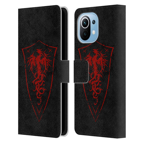 Christos Karapanos Shield Phoenix Leather Book Wallet Case Cover For Xiaomi Mi 11