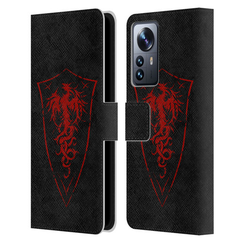 Christos Karapanos Shield Phoenix Leather Book Wallet Case Cover For Xiaomi 12 Pro