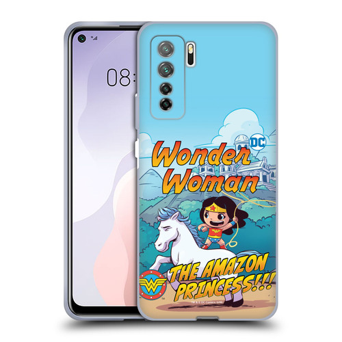 Super Friends DC Comics Toddlers Comic Covers Wonder Woman 2 Soft Gel Case for Huawei Nova 7 SE/P40 Lite 5G