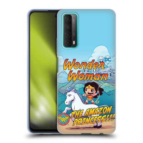Super Friends DC Comics Toddlers Comic Covers Wonder Woman 2 Soft Gel Case for Huawei P Smart (2021)