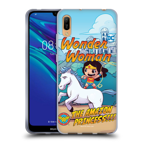 Super Friends DC Comics Toddlers Comic Covers Wonder Woman 2 Soft Gel Case for Huawei Y6 Pro (2019)