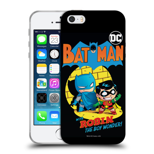 Super Friends DC Comics Toddlers Comic Covers Batman And Robin Soft Gel Case for Apple iPhone 5 / 5s / iPhone SE 2016