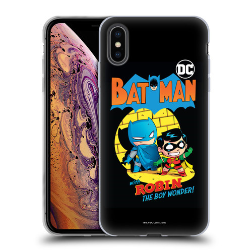 Super Friends DC Comics Toddlers Comic Covers Batman And Robin Soft Gel Case for Apple iPhone XS Max