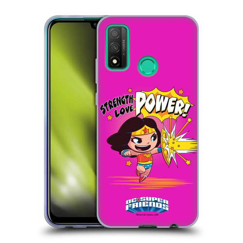Super Friends DC Comics Toddlers Composed Art Wonder Woman Soft Gel Case for Huawei P Smart (2020)