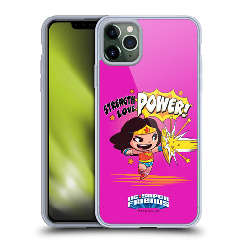 Super Friends DC Comics Toddlers Composed Art Wonder Woman Soft Gel Case for Apple iPhone 11 Pro Max