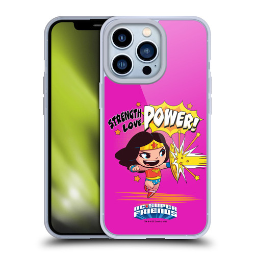 Super Friends DC Comics Toddlers Composed Art Wonder Woman Soft Gel Case for Apple iPhone 13 Pro