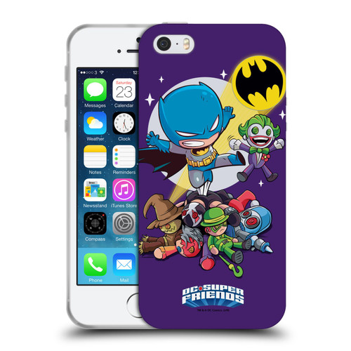 Super Friends DC Comics Toddlers Composed Art Batman Soft Gel Case for Apple iPhone 5 / 5s / iPhone SE 2016