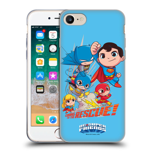 Super Friends DC Comics Toddlers Composed Art Group 1 Soft Gel Case for Apple iPhone 7 / 8 / SE 2020 & 2022