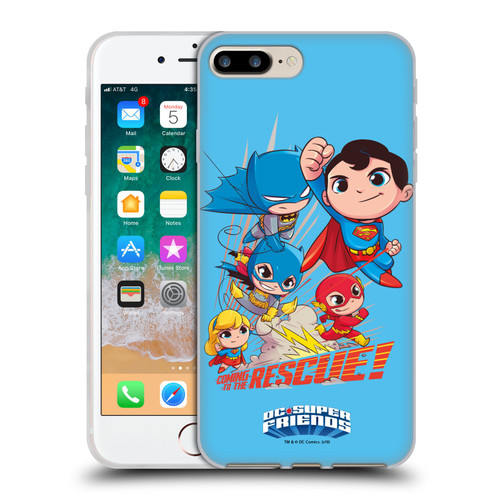 Super Friends DC Comics Toddlers Composed Art Group 1 Soft Gel Case for Apple iPhone 7 Plus / iPhone 8 Plus