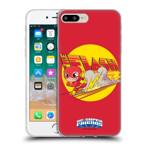 Super Friends DC Comics Toddlers Composed Art The Flash Soft Gel Case for Apple iPhone 7 Plus / iPhone 8 Plus