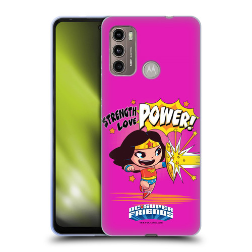 Super Friends DC Comics Toddlers Composed Art Wonder Woman Soft Gel Case for Motorola Moto G60 / Moto G40 Fusion