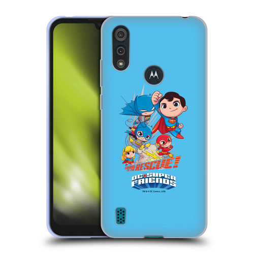 Super Friends DC Comics Toddlers Composed Art Group 1 Soft Gel Case for Motorola Moto E6s (2020)