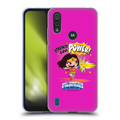 Super Friends DC Comics Toddlers Composed Art Wonder Woman Soft Gel Case for Motorola Moto E6s (2020)