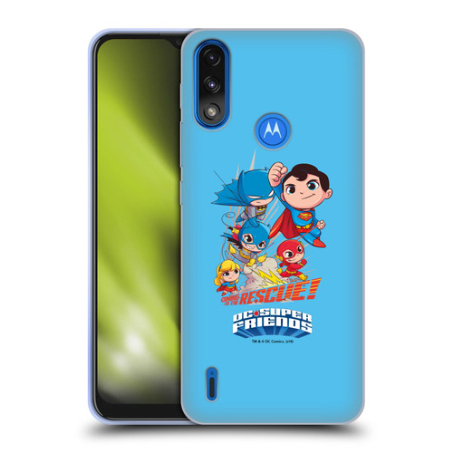 Super Friends DC Comics Toddlers Composed Art Group 1 Soft Gel Case for Motorola Moto E7 Power / Moto E7i Power