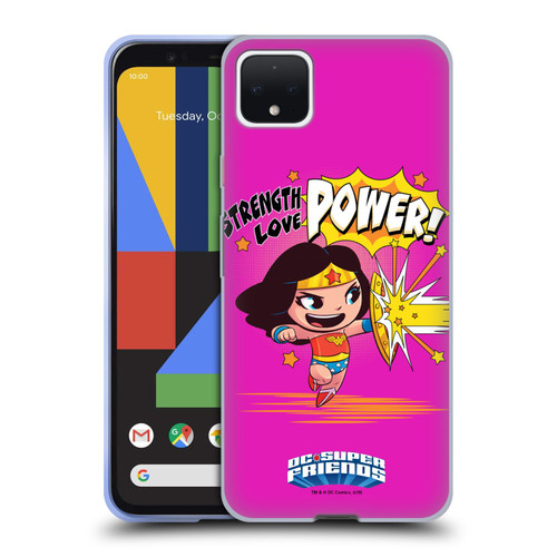 Super Friends DC Comics Toddlers Composed Art Wonder Woman Soft Gel Case for Google Pixel 4 XL