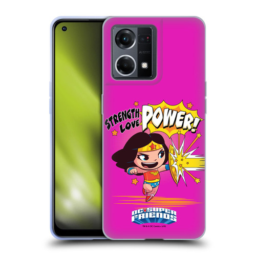 Super Friends DC Comics Toddlers Composed Art Wonder Woman Soft Gel Case for OPPO Reno8 4G