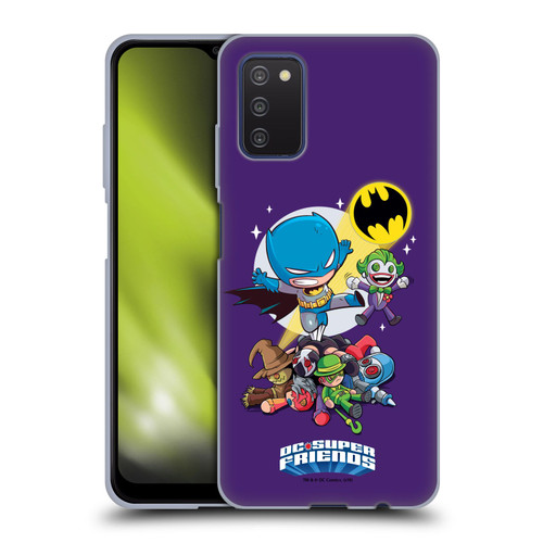 Super Friends DC Comics Toddlers Composed Art Batman Soft Gel Case for Samsung Galaxy A03s (2021)