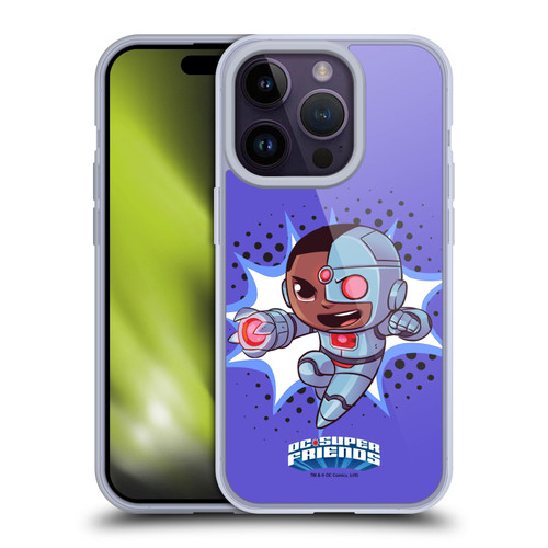 Super Friends DC Comics Toddlers 1 Cyborg Soft Gel Case for Apple iPhone 14 Pro