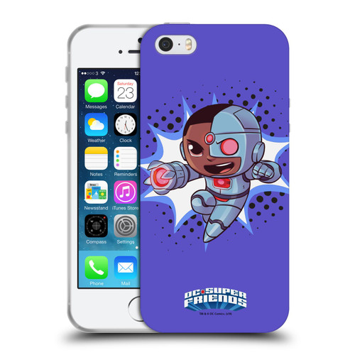Super Friends DC Comics Toddlers 1 Cyborg Soft Gel Case for Apple iPhone 5 / 5s / iPhone SE 2016
