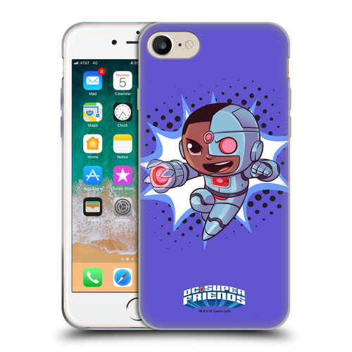 Super Friends DC Comics Toddlers 1 Cyborg Soft Gel Case for Apple iPhone 7 / 8 / SE 2020 & 2022