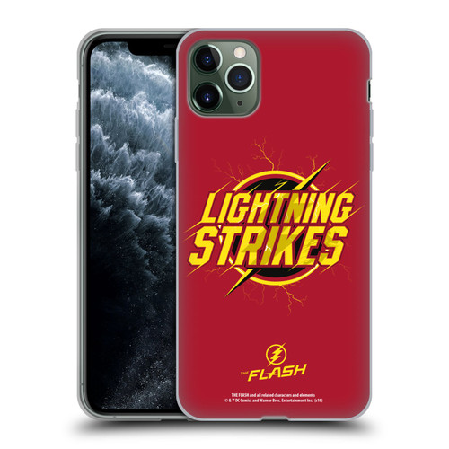 The Flash TV Series Graphics Lightning Strikes Soft Gel Case for Apple iPhone 11 Pro Max
