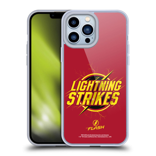 The Flash TV Series Graphics Lightning Strikes Soft Gel Case for Apple iPhone 13 Pro Max & MagSafe