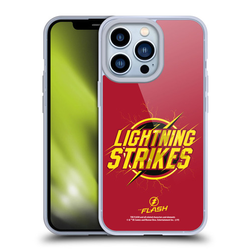The Flash TV Series Graphics Lightning Strikes Soft Gel Case for Apple iPhone 13 Pro & MagSafe