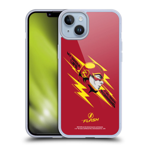 The Flash TV Series Graphics Barry Head Soft Gel Case for Apple iPhone 14 Plus & MagSafe