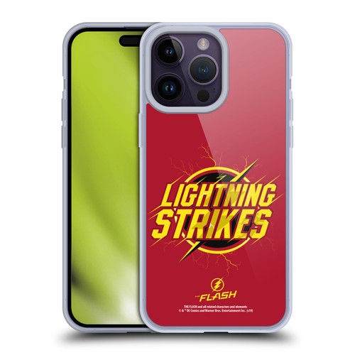 The Flash TV Series Graphics Lightning Strikes Soft Gel Case for Apple iPhone 14 Pro Max & MagSafe