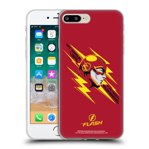 The Flash TV Series Graphics Barry Head Soft Gel Case for Apple iPhone 7 Plus / iPhone 8 Plus