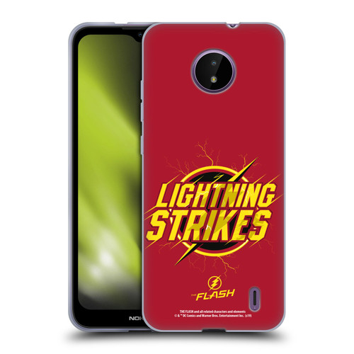The Flash TV Series Graphics Lightning Strikes Soft Gel Case for Nokia C10 / C20
