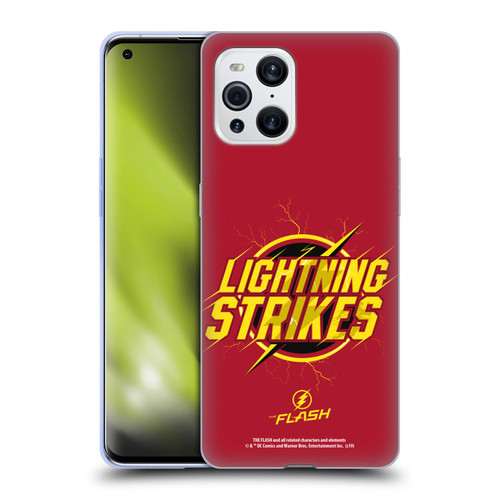 The Flash TV Series Graphics Lightning Strikes Soft Gel Case for OPPO Find X3 / Pro