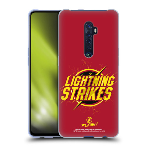 The Flash TV Series Graphics Lightning Strikes Soft Gel Case for OPPO Reno 2