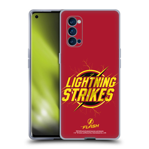 The Flash TV Series Graphics Lightning Strikes Soft Gel Case for OPPO Reno 4 Pro 5G