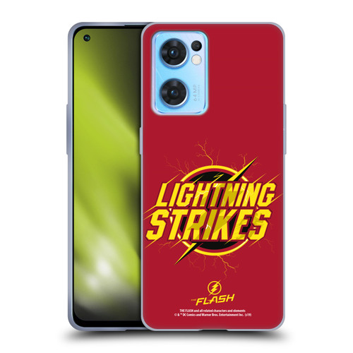 The Flash TV Series Graphics Lightning Strikes Soft Gel Case for OPPO Reno7 5G / Find X5 Lite
